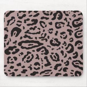 Alfombrilla De Ratón Estampado Animal Leopardo Rosa Besado Malva