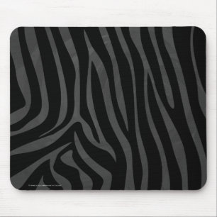 Alfombrilla De Ratón Estampado de cebra negro y gris
