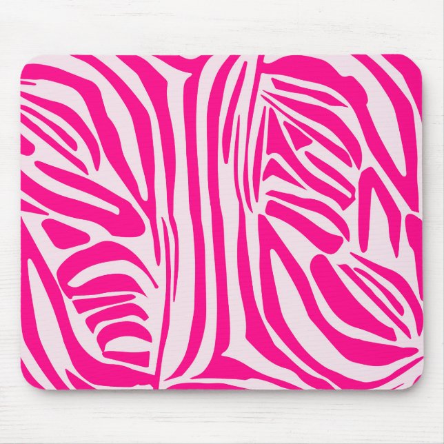 Alfombrilla De Ratón Estampado de cebra rosa (Frente)