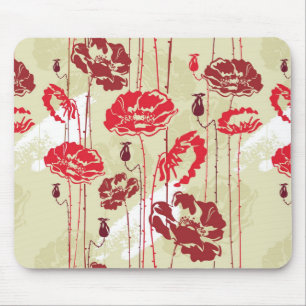 Alfombrilla De Ratón Estampado de flores abstracto 2 de la elegancia