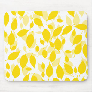 Alfombrilla De Ratón Estampado de flores amarillo decorativo