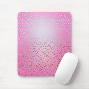 Alfombrilla De Ratón Estampado de Guepardo Rosa Brillante