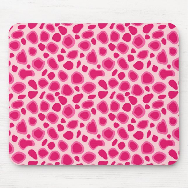 Alfombrilla De Ratón Estampado de leopardo - Fuchsia y rosa claro (Frente)