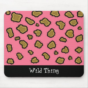 Alfombrilla De Ratón Estampado de leopardo rosa