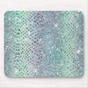 Alfombrilla De Ratón Estampado de serpiente purpura menta glitzy