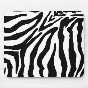 Alfombrilla De Ratón Estampado de zebra blanco y negro