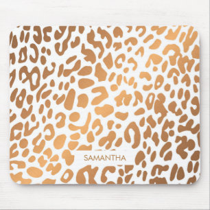 Alfombrilla De Ratón Estampado leopardo de oro