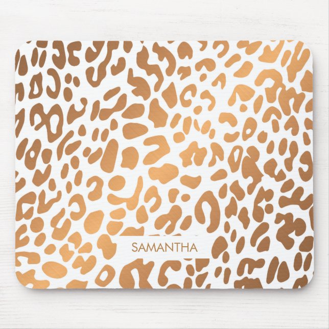 Alfombrilla De Ratón Estampado leopardo de oro (Frente)