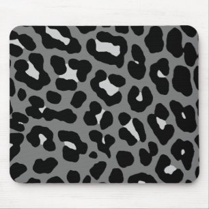 Alfombrilla De Ratón Estampado leopardo gris retro Mousepad del tigre