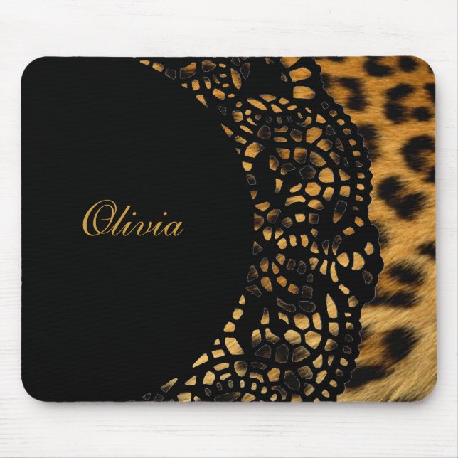 Alfombrilla De Ratón Estampado leopardo Mousepad (Frente)