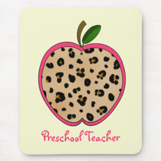 Alfombrilla De Ratón Estampado leopardo preescolar Apple del profesor