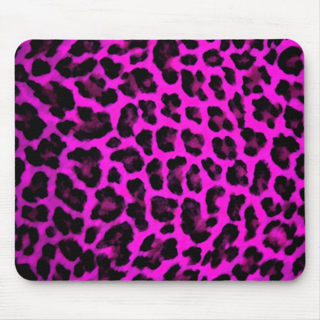 Alfombrilla De Ratón Estampado leopardo púrpura (Frente)