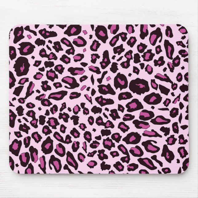Alfombrilla De Ratón Estampado leopardo rosado (Frente)
