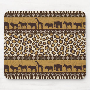 Alfombrilla De Ratón Estampado leopardo y animales africanos