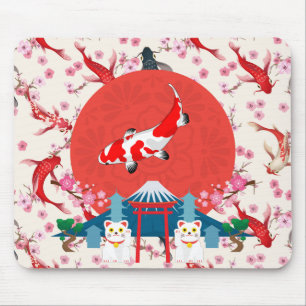 Alfombrilla De Ratón Estanque de Koi