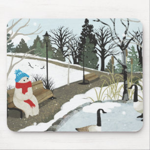 Alfombrilla De Ratón Estanque de patos - Invierno