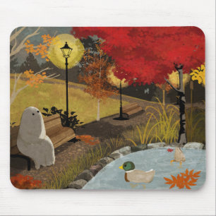 Alfombrilla De Ratón Estanque de patos - Otoño