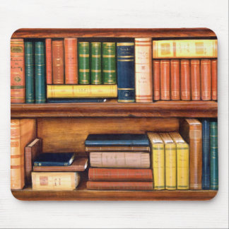 Alfombrilla De Ratón Estante antiguo Mousepad de la biblioteca de los