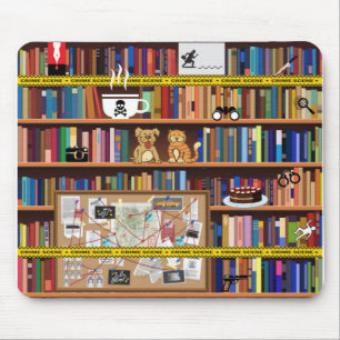Alfombrilla De Ratón Estante de libros Cosy Mysteris