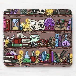 Alfombrilla De Ratón Estantería de libros abarrotada y acogedora de bru