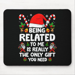 Alfombrilla De Ratón Estar Relacionado A Mí Navidades Graciosos Familia