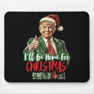 Alfombrilla De Ratón Estaré en casa para la pijama de Navidad de Santa 