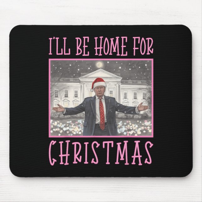 Alfombrilla De Ratón Estaré en casa para los Navidades. (Frente)