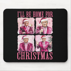 Alfombrilla De Ratón Estaré en casa para los Navidades Santa Funny Xmas