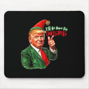 Alfombrilla De Ratón Estaré en casa para Navidad Santa Trump 2024 Diver