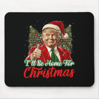 Alfombrilla De Ratón Estaré en casa para Navidades Navidad Trump Pajama