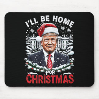 Alfombrilla De Ratón Estaré en casa para Navidades patrióticos Trump Na