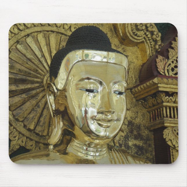 Alfombrilla De Ratón Estatua de Buda Dorada Amor Inspirador (Frente)