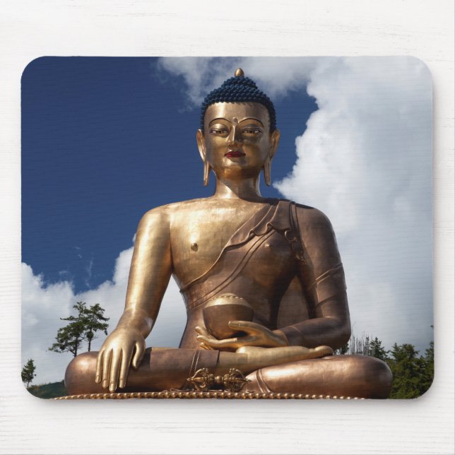 Alfombrilla De Ratón Estatua de Buda sentado (Frente)
