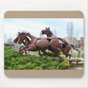 Alfombrilla De Ratón Estatua de caballos