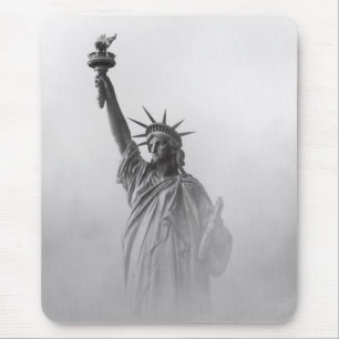 Alfombrilla De Ratón Estatua de la Libertad América Negro y Blanco