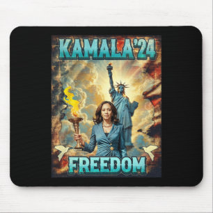 Alfombrilla De Ratón Estatua de la Libertad Kamala para Presidente Slog