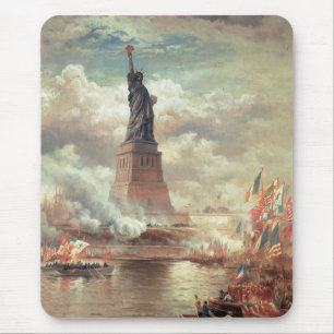 Alfombrilla De Ratón Estatua de la libertad que aclara el mundo