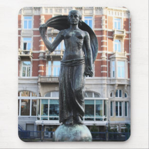 Alfombrilla De Ratón Estatua de señora Fortuna, Amsterdam