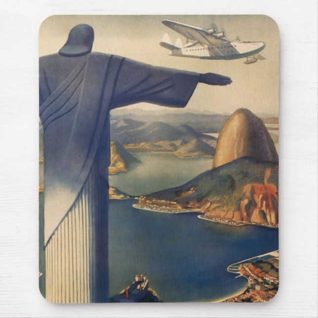 Alfombrilla De Ratón Estatua del Cristo Redentor, Río de Janeiro, Brasi (Frente)