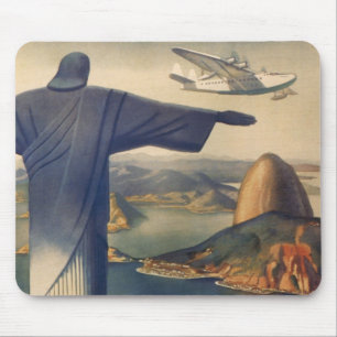Alfombrilla De Ratón Estatua del Cristo Redentor, Río de Janeiro, Brasi