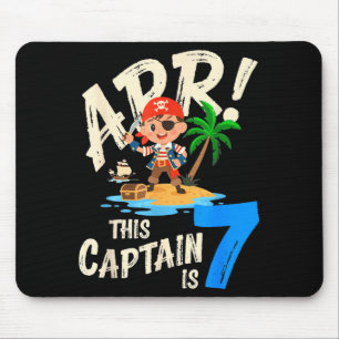 Alfombrilla De Ratón Este capitán es un pirata arr 7 cumpleaños bday
