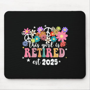 Alfombrilla De Ratón Este Chica Está Retirado 2025 Retro Shirt Floral R