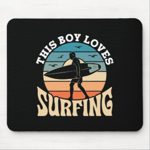 Alfombrilla De Ratón Este Chico Ama Surfear Tabla De Surf Surfista Surf