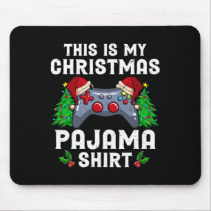 Alfombrilla De Ratón Este es el video de Pajama Santa Hat Gamer de mis