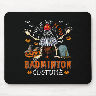 Alfombrilla De Ratón Este Es Mi Asustado Disfraz De Badminton Halloween