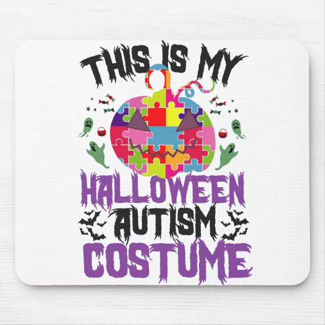 Alfombrilla De Ratón Este es mi discurso de autismo de Halloween (Frente)