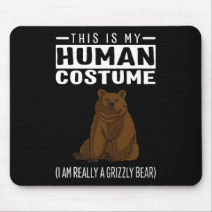 Alfombrilla De Ratón Este es mi disfraz humano, en realidad soy un oso 