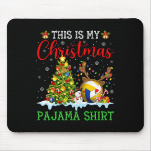 Alfombrilla De Ratón Este Es Mi Famoso Navidad De Voleibol Navidad Paja