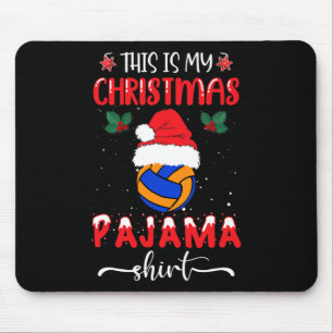Alfombrilla De Ratón Este Es Mi Navidad Pajama - Divertido Voleibol Xma