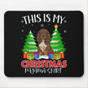 Alfombrilla De Ratón Este Es Mi Navidad Pajama Field Spaniel Dog Xmas